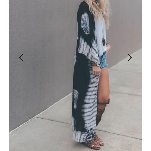 Three Birds Nest Tie Dye Kimono - Picture 3 of 3